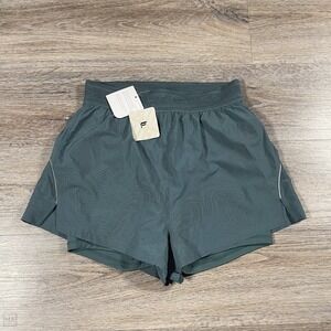 NEW Fabletics Women's Perforated Run Shorts Activewear Athletic Workout S‎ Blue